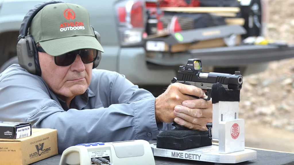Testing the GPPDS for accuracy, the author fired all of my groups at 25 yards from a seated rest.