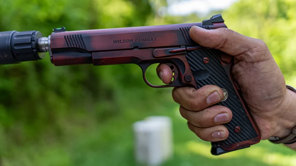The ergonomics of the Wilson Combat CQB Elite pistol are designed to work with any hand size.