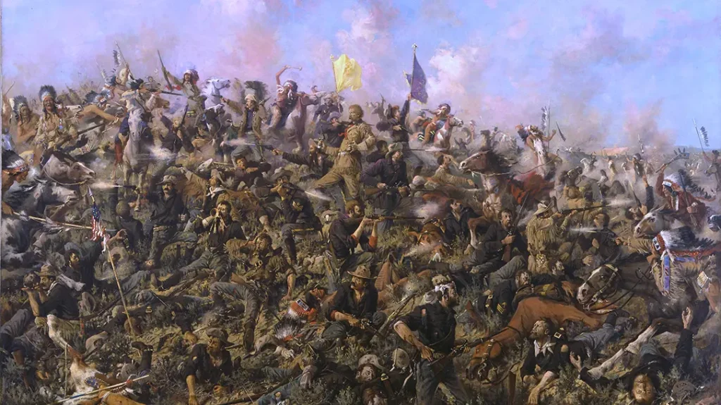 Trapdoor carbines armed American troops at the Battle of the Little Bighorn.