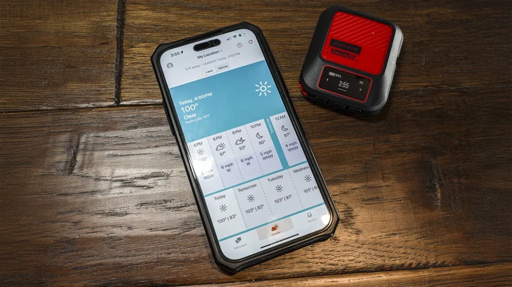 And with inReach weather, you can get weather forecasts for your specific area or destination.